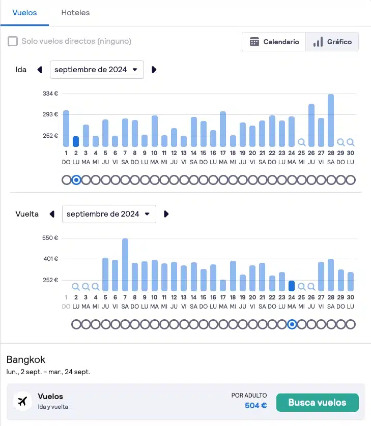 skyscanner mes más barato para volar