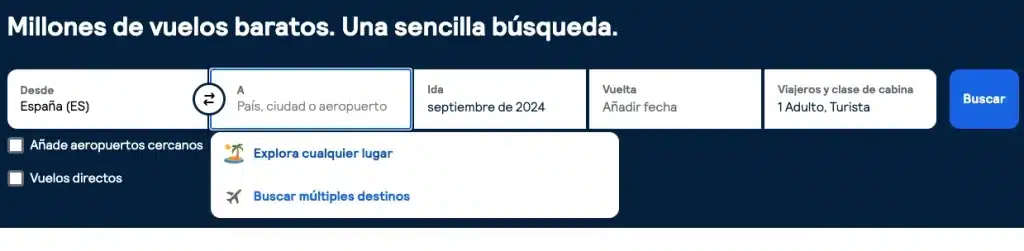 truco para billete de avión barato en skyscanner
